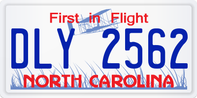 NC license plate DLY2562