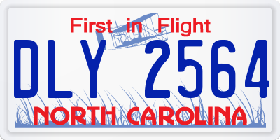 NC license plate DLY2564