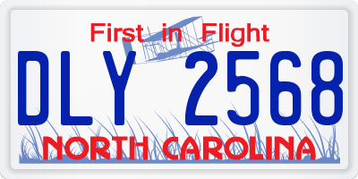 NC license plate DLY2568