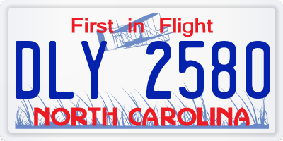 NC license plate DLY2580