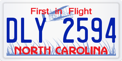 NC license plate DLY2594