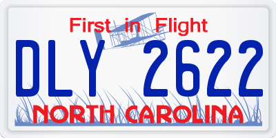 NC license plate DLY2622