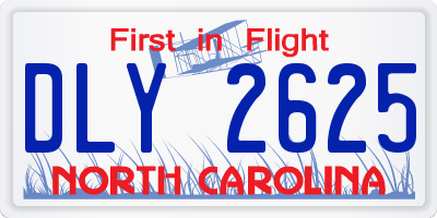 NC license plate DLY2625
