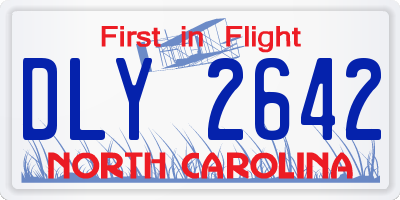 NC license plate DLY2642
