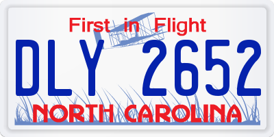 NC license plate DLY2652