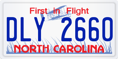 NC license plate DLY2660
