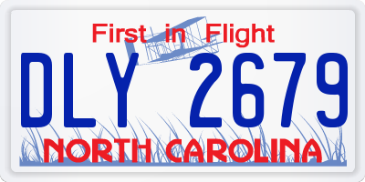 NC license plate DLY2679