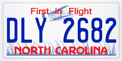 NC license plate DLY2682