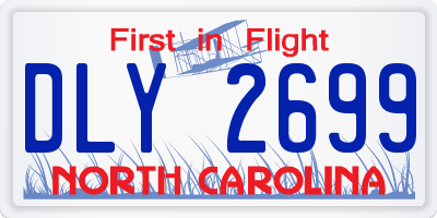 NC license plate DLY2699