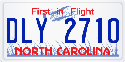 NC license plate DLY2710
