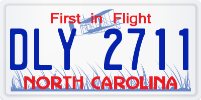 NC license plate DLY2711