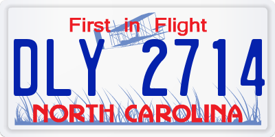 NC license plate DLY2714