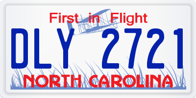 NC license plate DLY2721