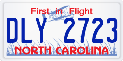 NC license plate DLY2723