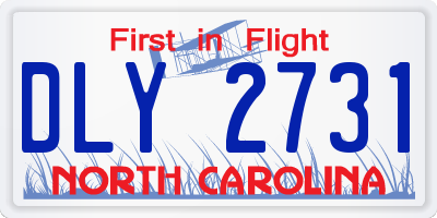 NC license plate DLY2731
