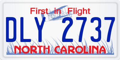 NC license plate DLY2737