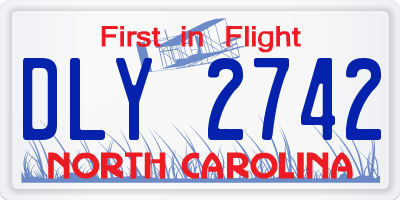 NC license plate DLY2742