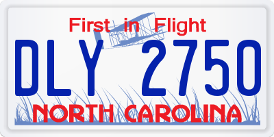 NC license plate DLY2750