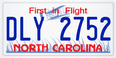 NC license plate DLY2752