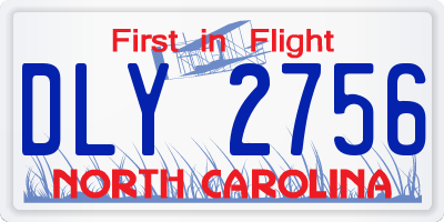 NC license plate DLY2756