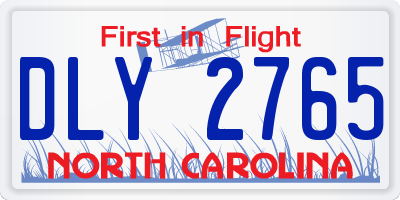 NC license plate DLY2765
