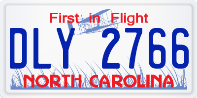 NC license plate DLY2766