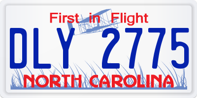 NC license plate DLY2775