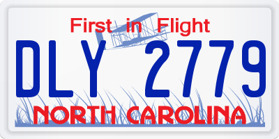 NC license plate DLY2779