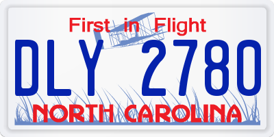 NC license plate DLY2780
