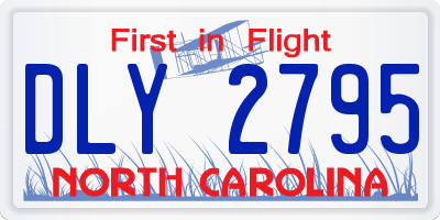 NC license plate DLY2795