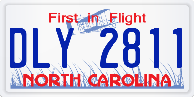 NC license plate DLY2811