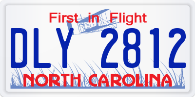 NC license plate DLY2812