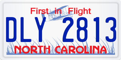 NC license plate DLY2813