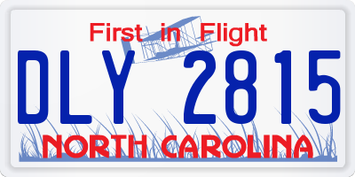 NC license plate DLY2815