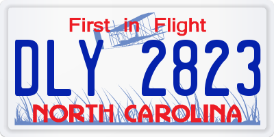 NC license plate DLY2823