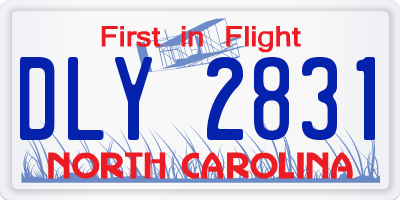 NC license plate DLY2831