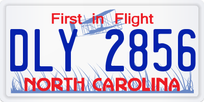NC license plate DLY2856