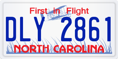 NC license plate DLY2861