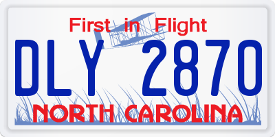 NC license plate DLY2870