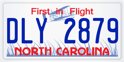 NC license plate DLY2879