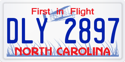 NC license plate DLY2897