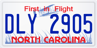 NC license plate DLY2905