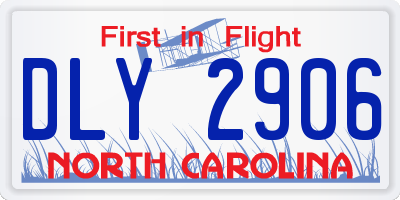 NC license plate DLY2906