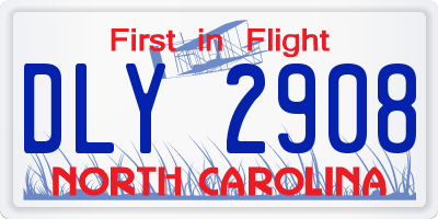 NC license plate DLY2908