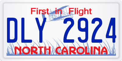 NC license plate DLY2924