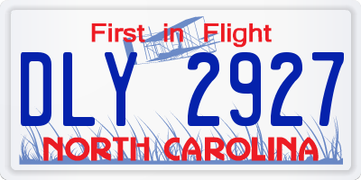 NC license plate DLY2927