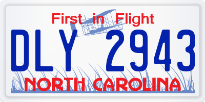 NC license plate DLY2943