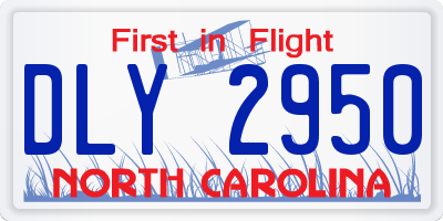 NC license plate DLY2950