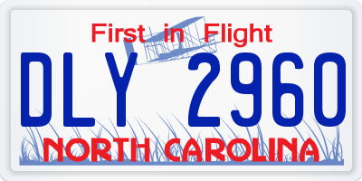 NC license plate DLY2960