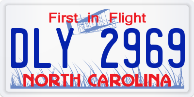 NC license plate DLY2969